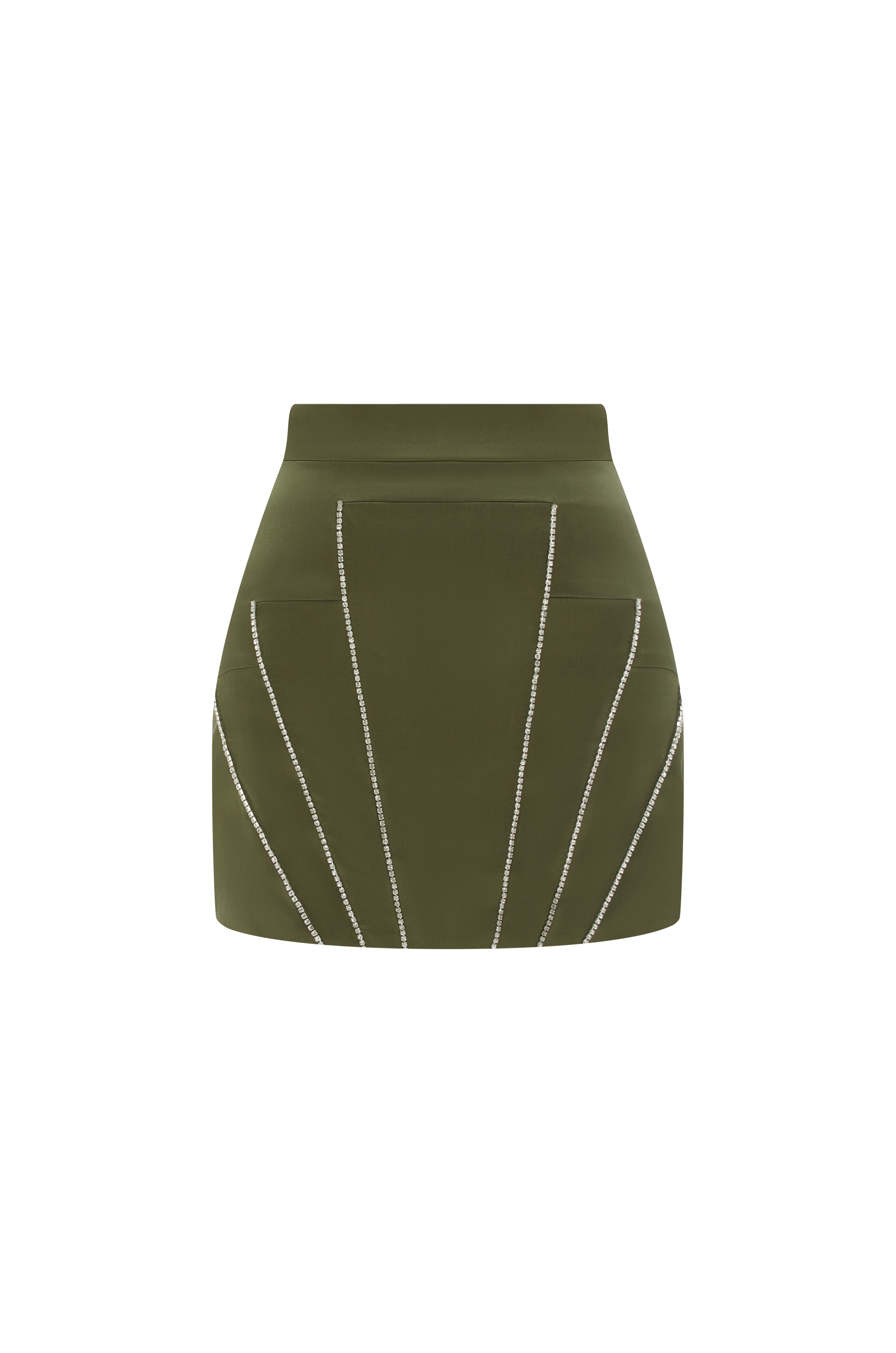 Olive Sauvage Erté mini skirt