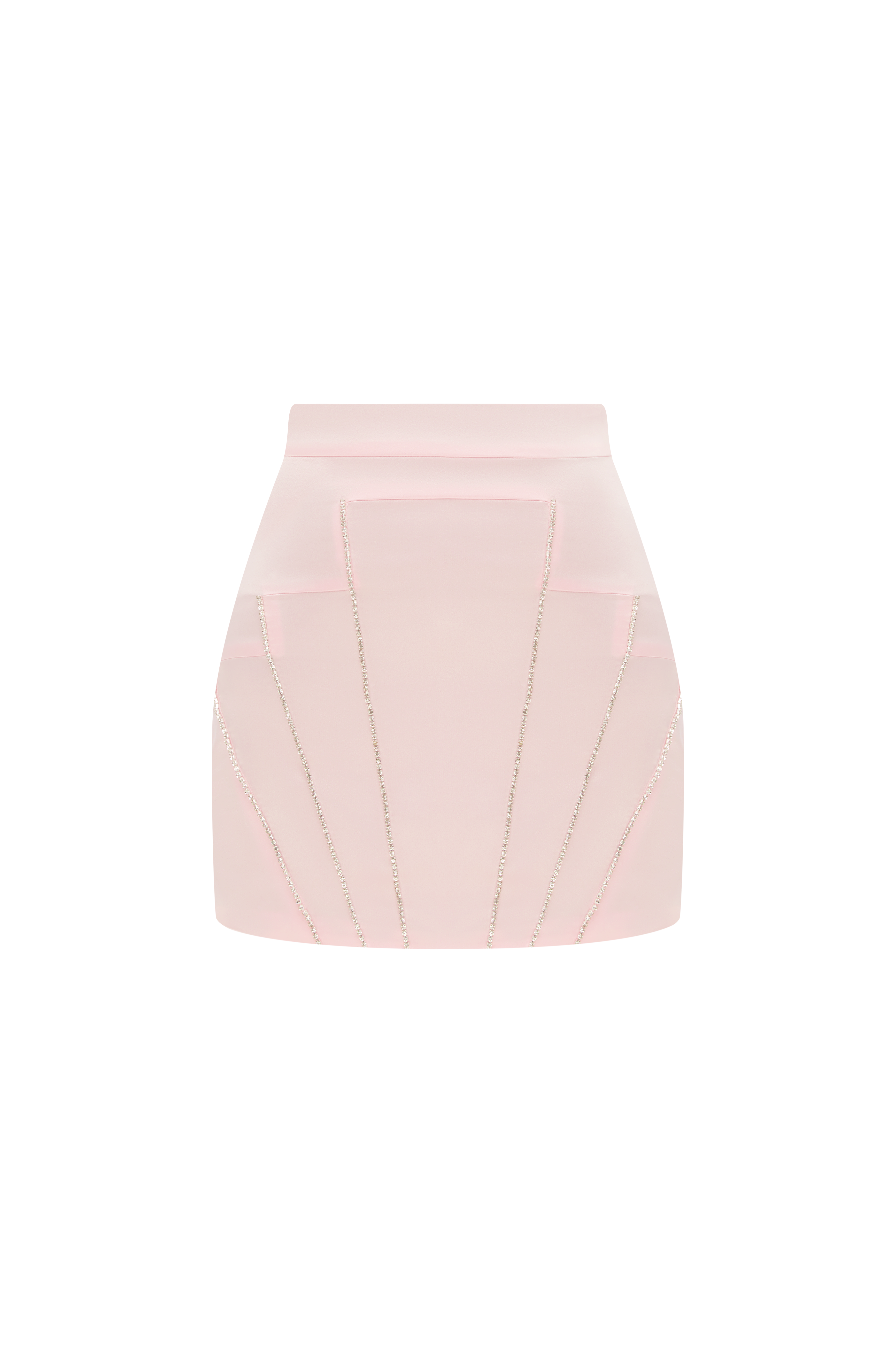 Rose Poudré Erté mini skirt