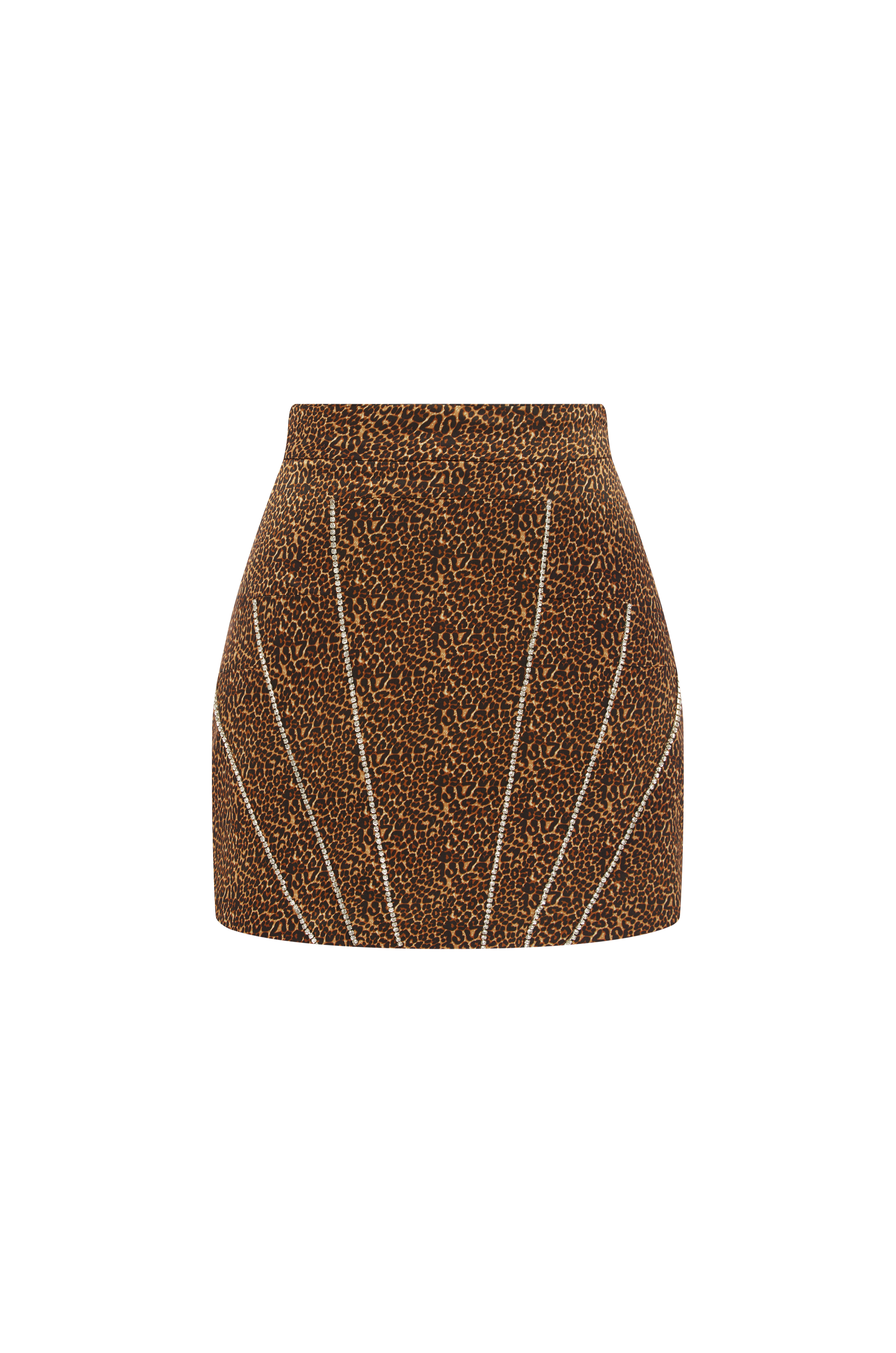 Leopard Erté mini skirt